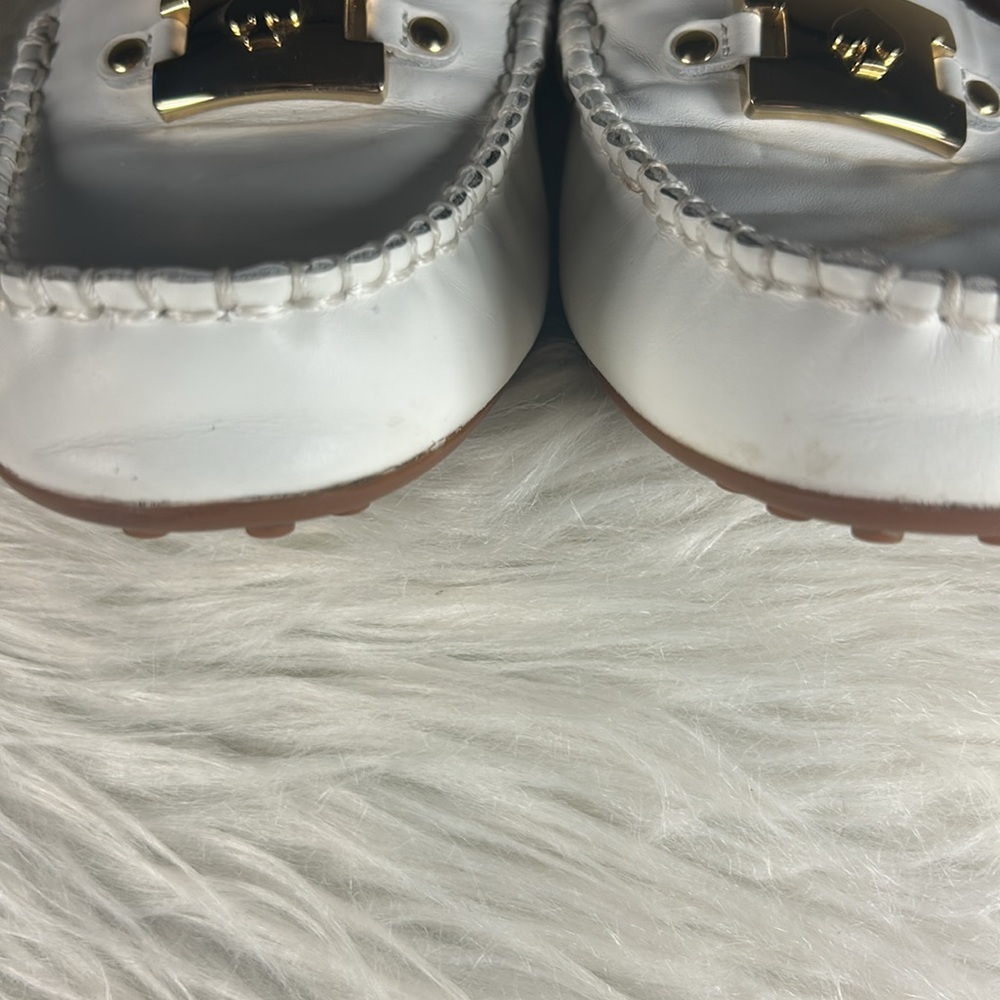 KATE SPADE Loafers Women's Size 8 Kate Spade Carmen S1350018 White Leather Shoes - Picture 5 of 15
